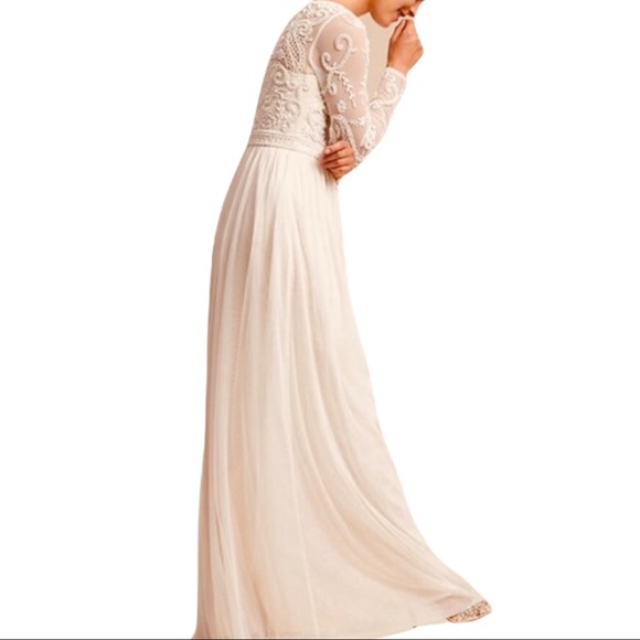 BHLDN Sinclair 6 Champagne Beaded Bodice Wedding Gown - Picture 15 of 16